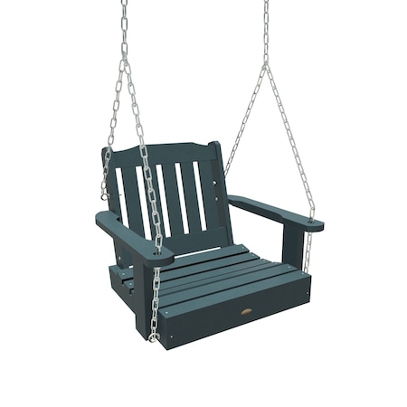 Highwood Usa Lehigh Single Seat Swing Outdoor Furniture for Patio, Backyard, Garden AD-PORL3-NBE